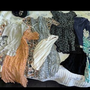 Bundle Dresses Boston Proper LL Bean Linen cotton tees mini skirt flowy pants S